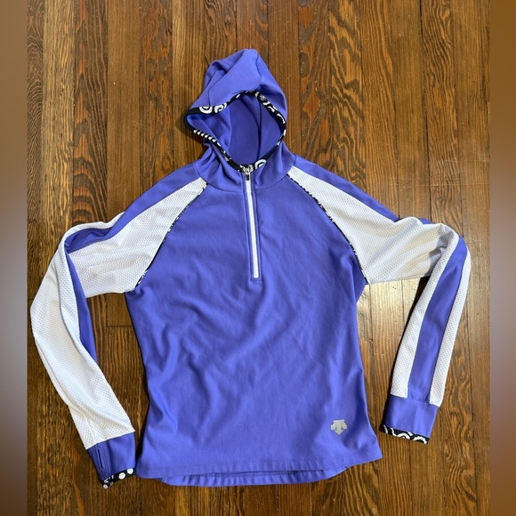 Descente Pullover 1/4 Zip Hooded Jacket - Picture 1 of 5